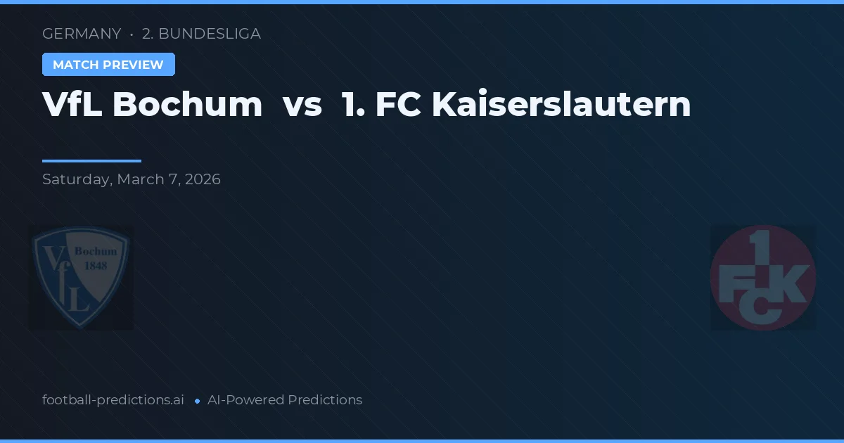 VfL Bochum vs 1. FC Kaiserslautern — voorspelling en vooruitblik wedstrijd