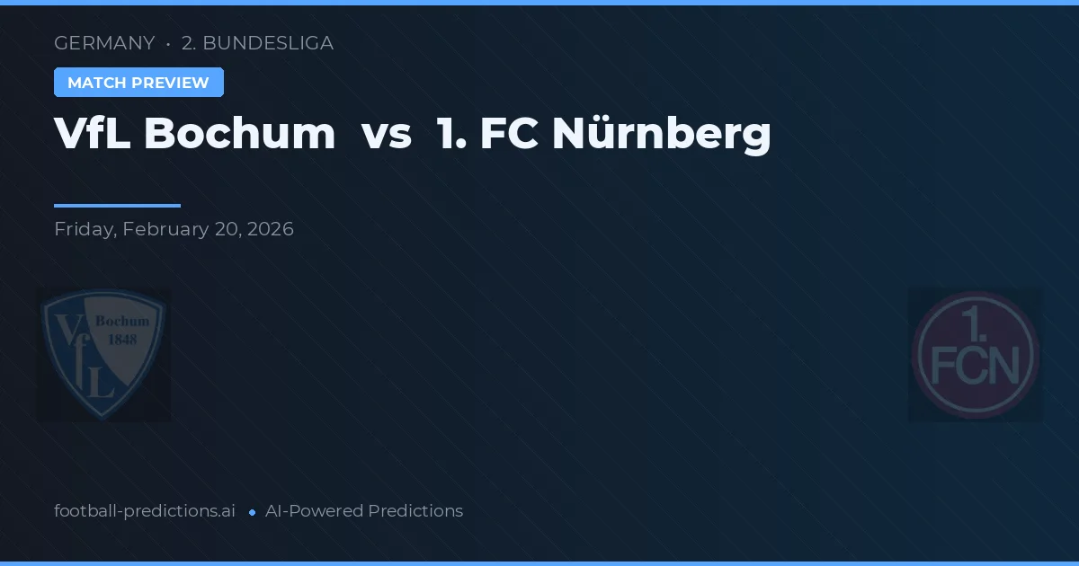 VfL Bochum vs 1. FC Nürnberg — voorspelling en vooruitblik wedstrijd