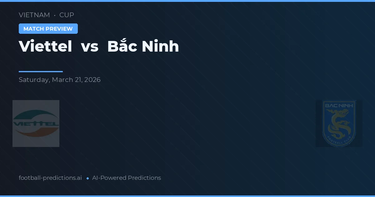 Viettel vs Bắc Ninh — voorspelling en vooruitblik wedstrijd