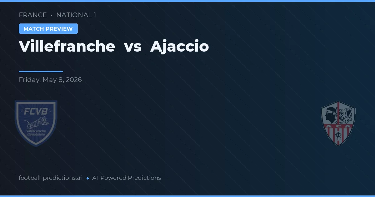 Villefranche vs Ajaccio — voorspelling en vooruitblik wedstrijd