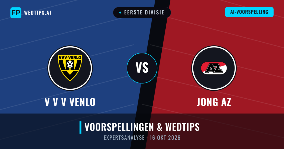 V V V Venlo vs Jong AZ — voorspelling en vooruitblik wedstrijd