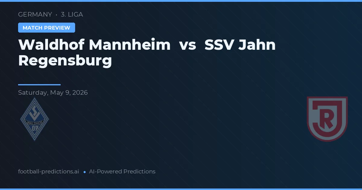 Waldhof Mannheim vs SSV Jahn Regensburg — voorspelling en vooruitblik wedstrijd