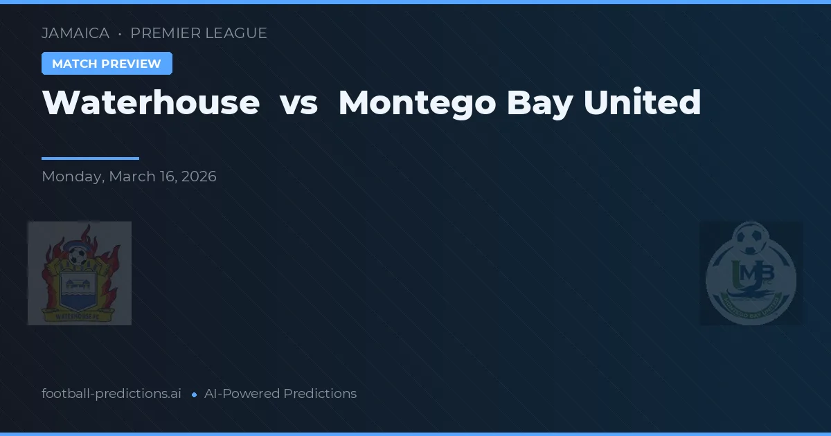 Waterhouse vs Montego Bay United — voorspelling en vooruitblik wedstrijd
