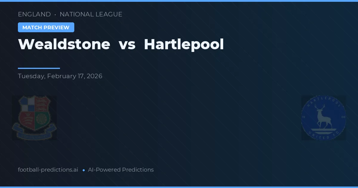 Wealdstone vs Hartlepool — voorspelling en vooruitblik wedstrijd