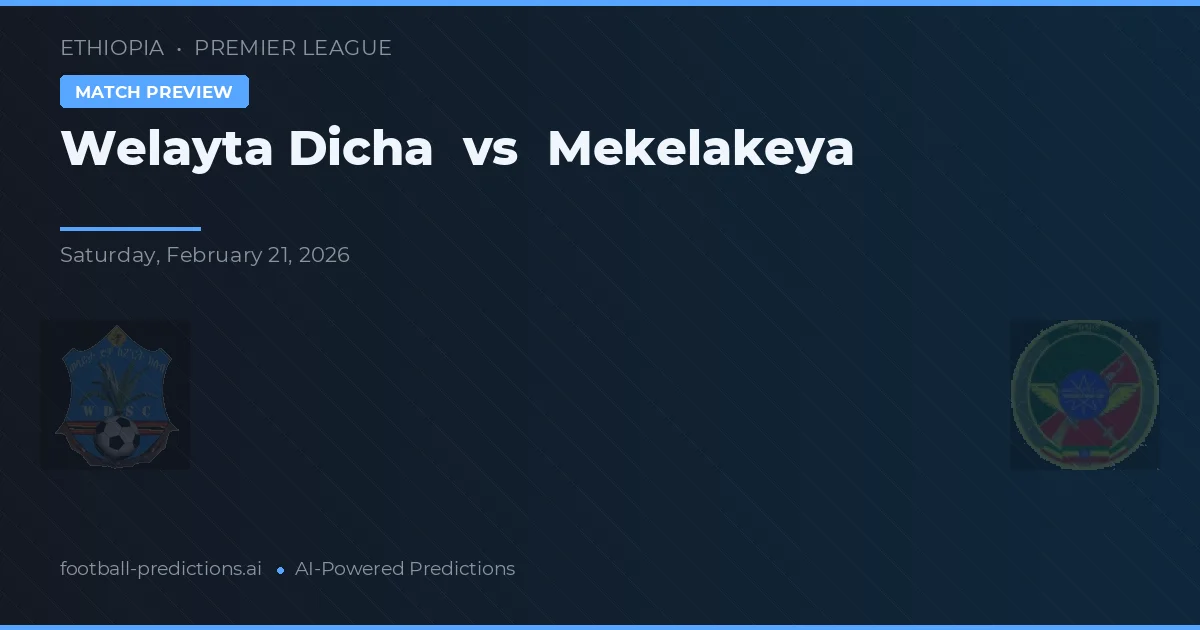 Welayta Dicha vs Mekelakeya — voorspelling en vooruitblik wedstrijd