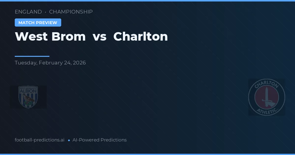 West Brom vs Charlton — voorspelling en vooruitblik wedstrijd