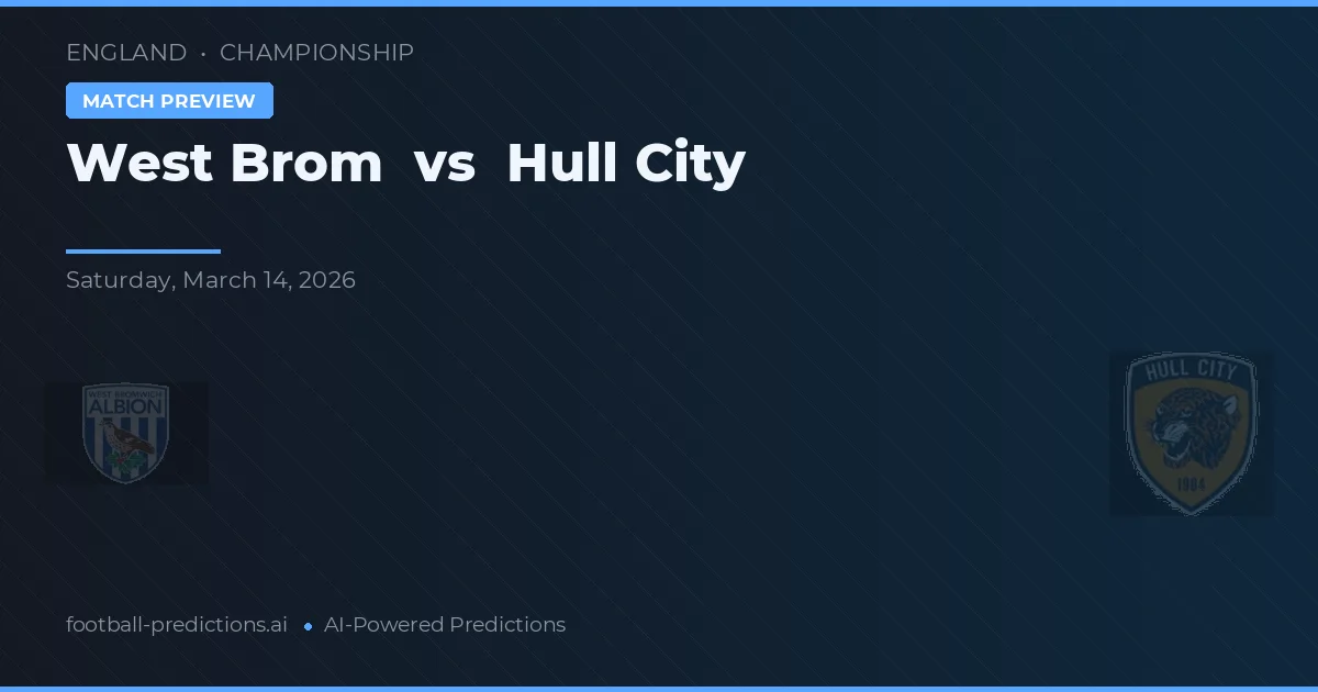 West Brom vs Hull City — voorspelling en vooruitblik wedstrijd