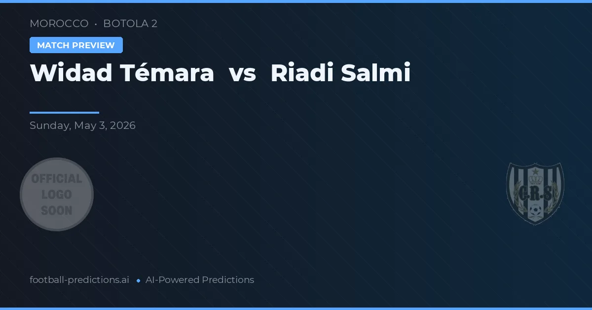 Widad Témara vs Riadi Salmi — voorspelling en vooruitblik wedstrijd
