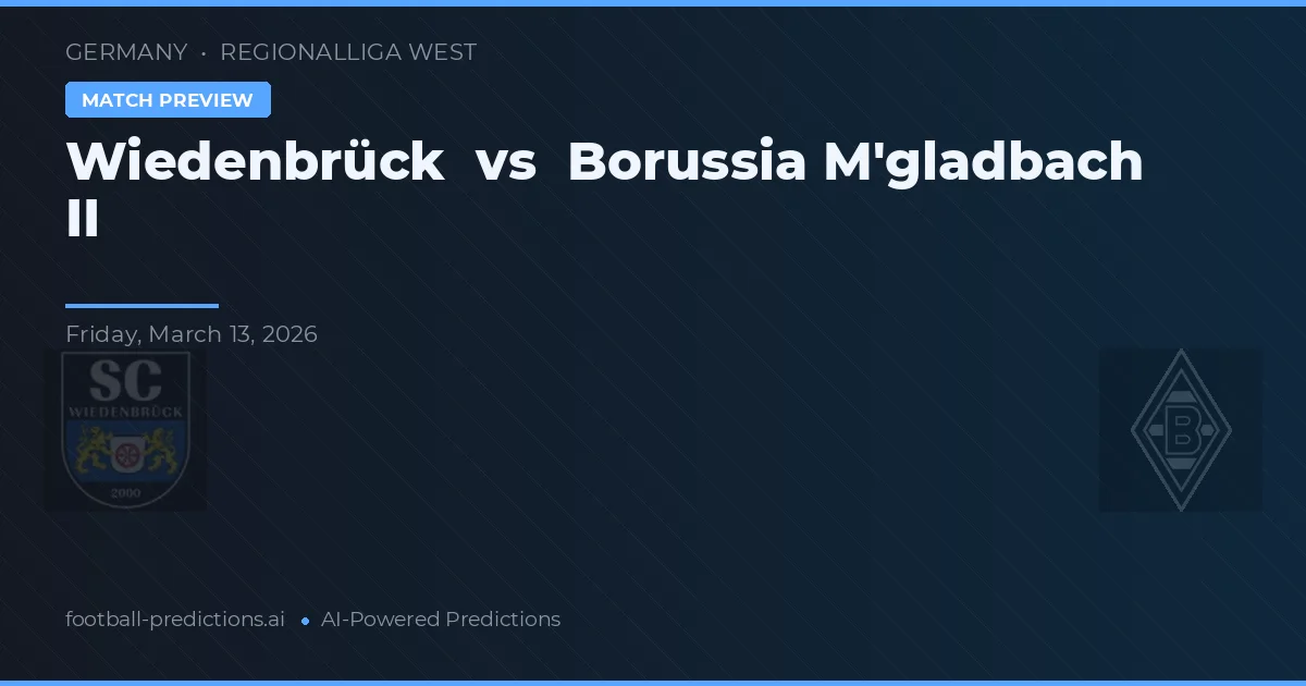 Wiedenbrück vs Borussia M'gladbach II — voorspelling en vooruitblik wedstrijd