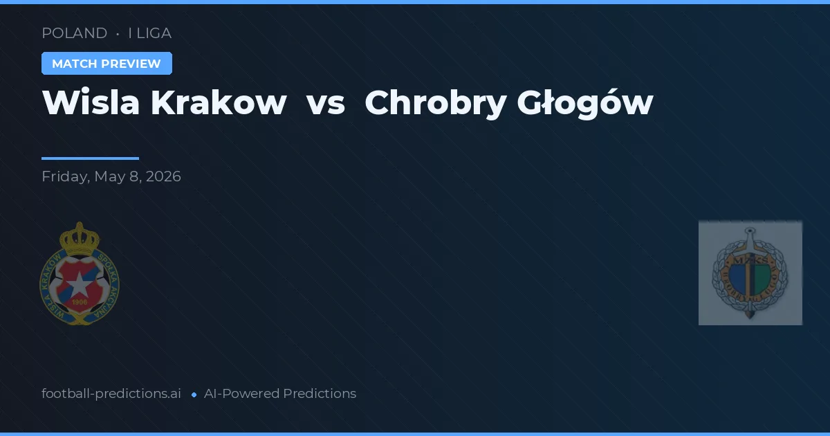 Wisła Kraków vs Chrobry Głogów — voorspelling en vooruitblik wedstrijd