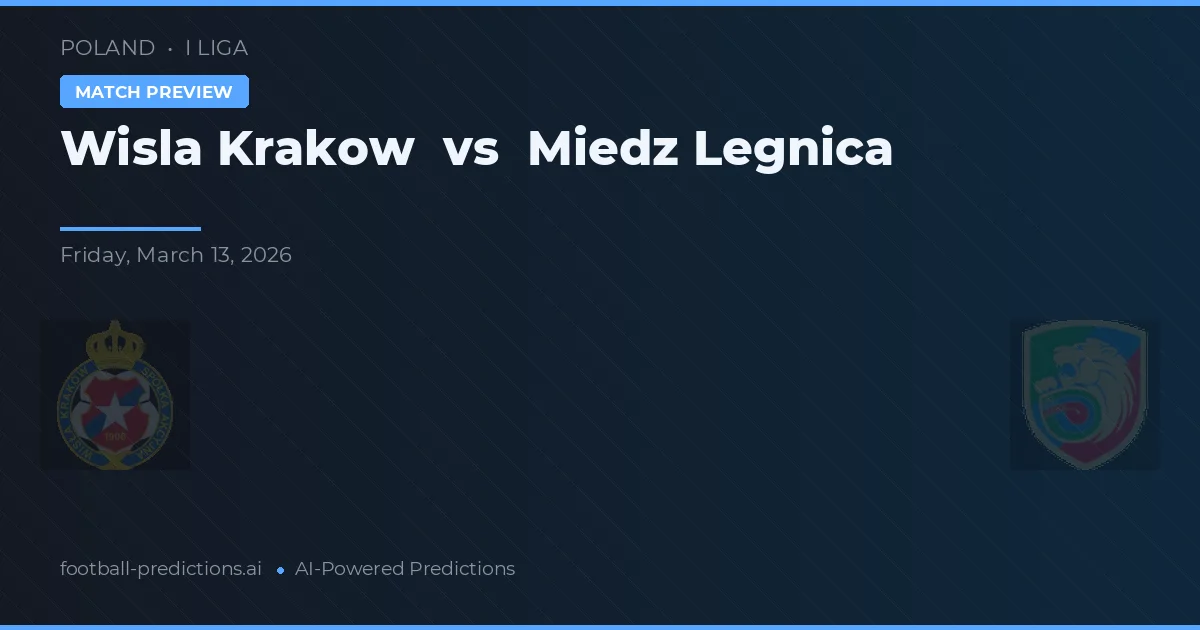 Wisła Kraków vs Miedź Legnica — voorspelling en vooruitblik wedstrijd