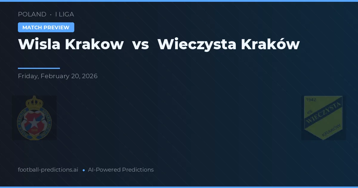 Wisła Kraków vs Wieczysta Kraków — voorspelling en vooruitblik wedstrijd