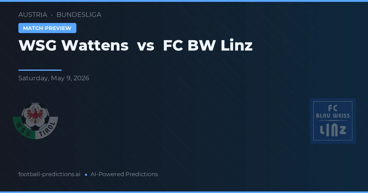 WSG Wattens vs FC Blau-Weiss Linz — voorspelling en vooruitblik wedstrijd