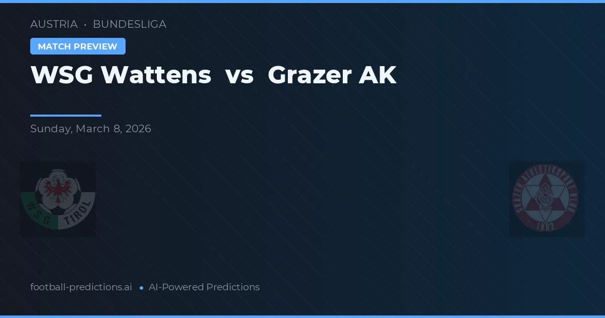 WSG Wattens vs Grazer AK — voorspelling en vooruitblik wedstrijd