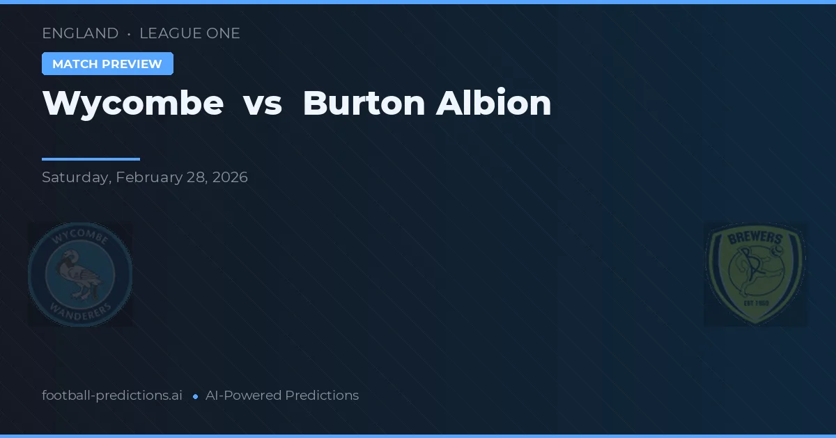 Wycombe Wanderers vs Burton Albion — voorspelling en vooruitblik wedstrijd