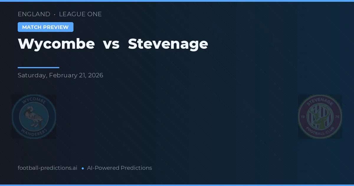 Wycombe Wanderers vs Stevenage — voorspelling en vooruitblik wedstrijd