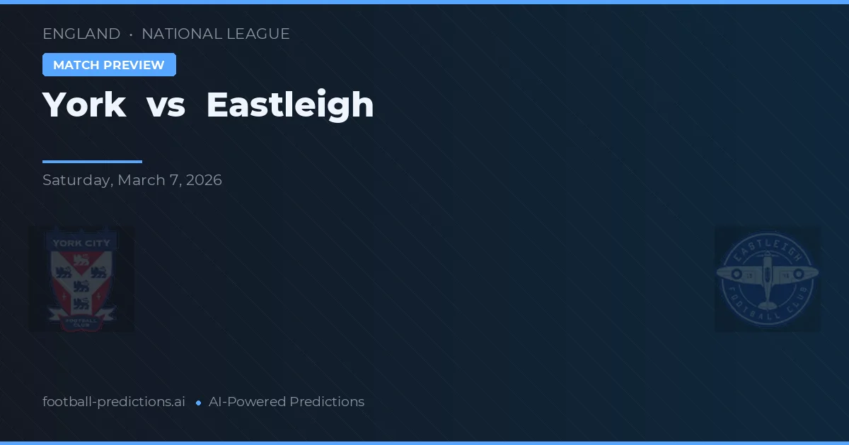 York vs Eastleigh — voorspelling en vooruitblik wedstrijd