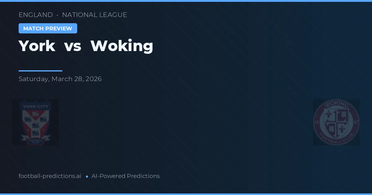 York vs Woking — voorspelling en vooruitblik wedstrijd