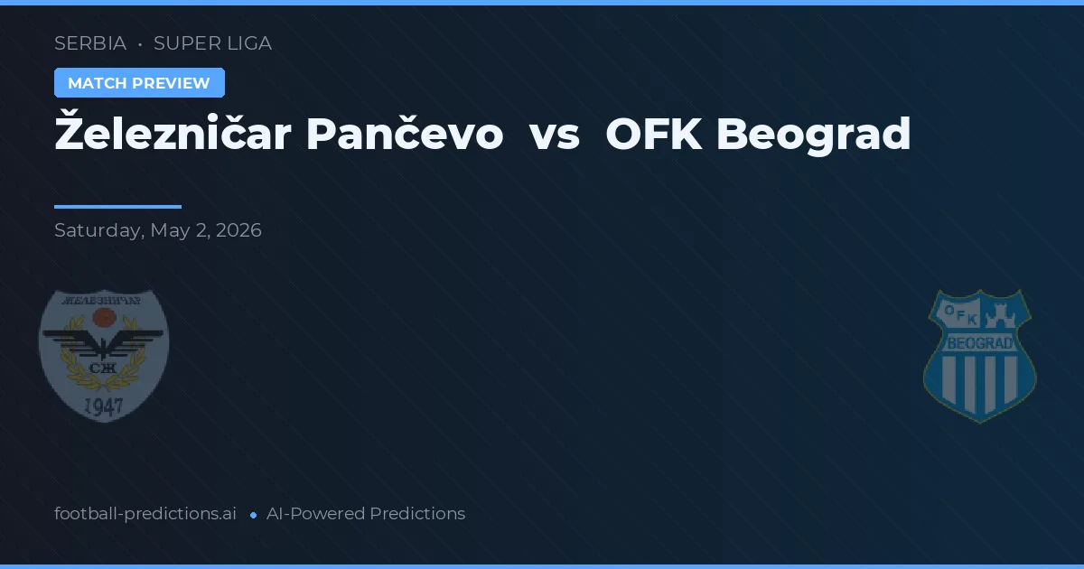 Železničar Pančevo vs OFK Beograd — voorspelling en vooruitblik wedstrijd
