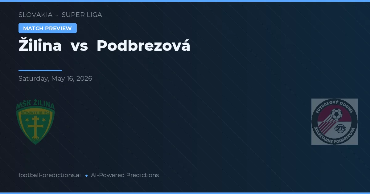 Žilina vs Podbrezová — voorspelling en vooruitblik wedstrijd