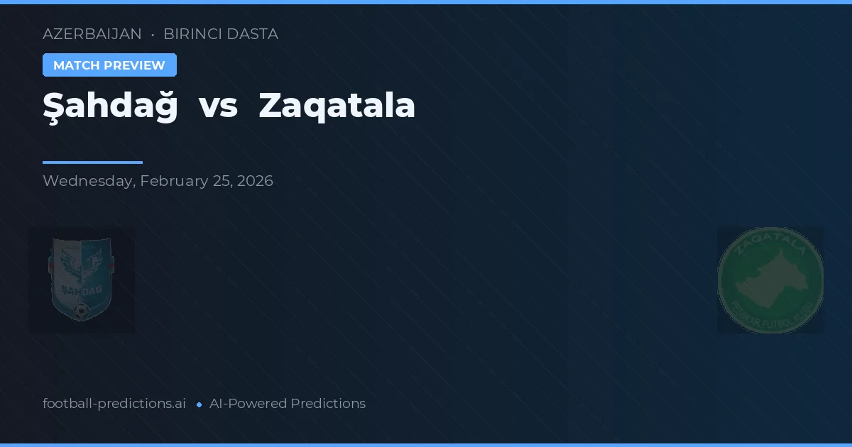 Şahdağ vs Zaqatala — voorspelling en vooruitblik wedstrijd