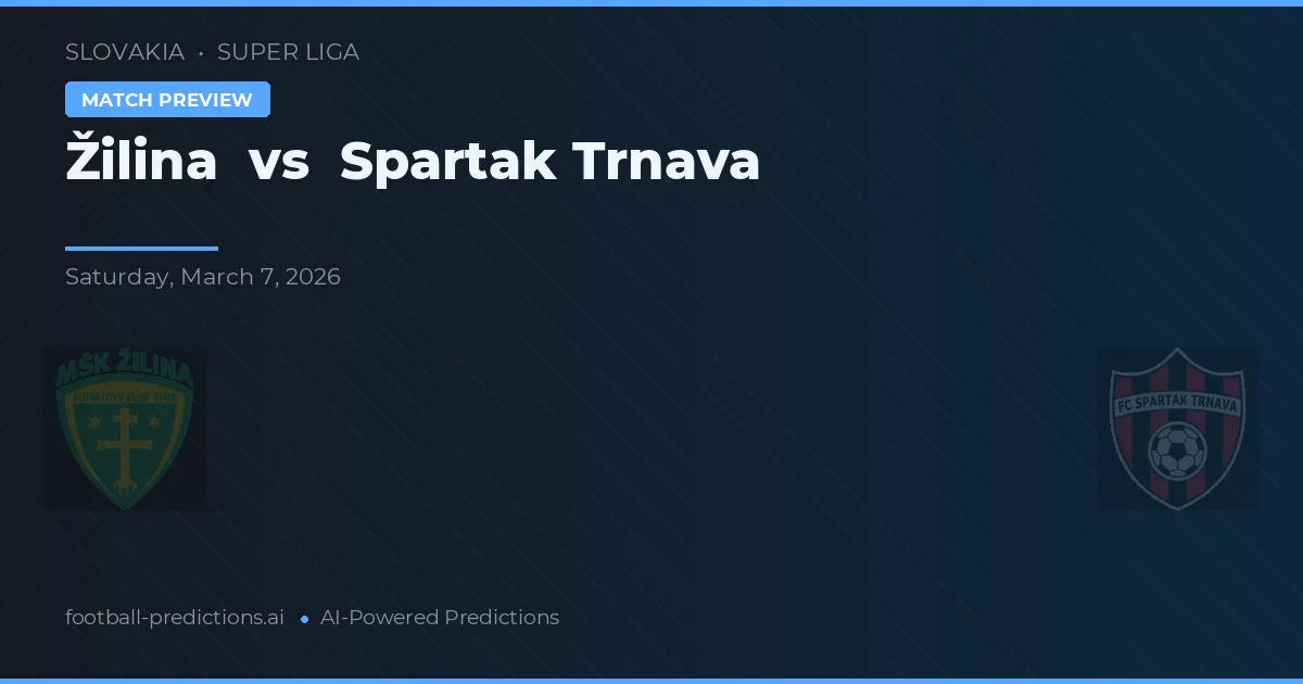 Žilina vs Spartak Trnava — voorspelling en vooruitblik wedstrijd