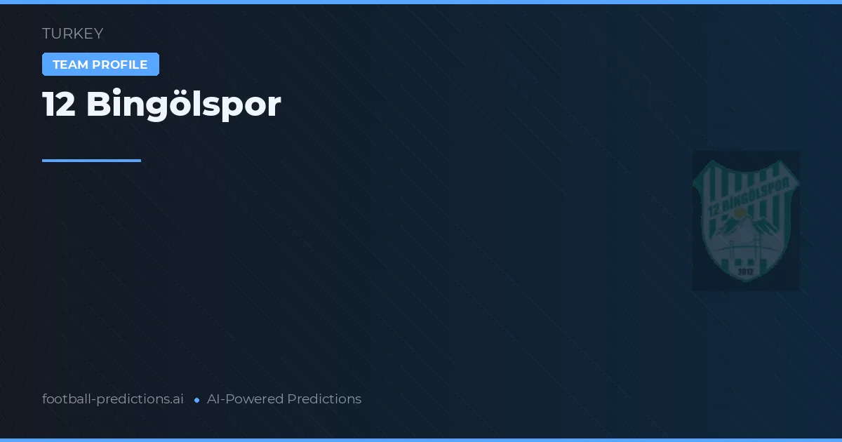 Bingölspor voorspellingen & statistieken