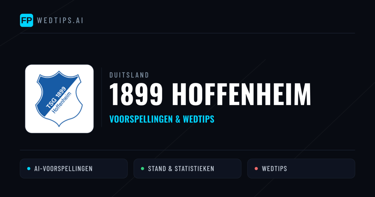 1899 Hoffenheim voorspellingen & statistieken
