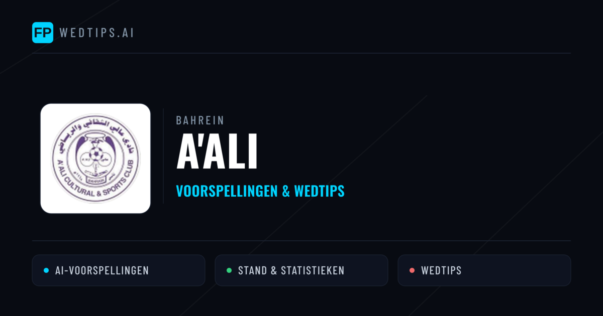 A'Ali voorspellingen & statistieken