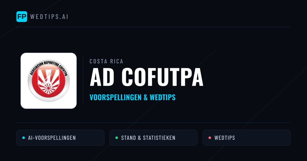AD Cofutpa voorspellingen & statistieken