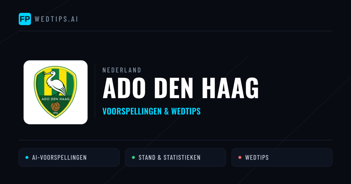 ADO Den Haag voorspellingen & statistieken