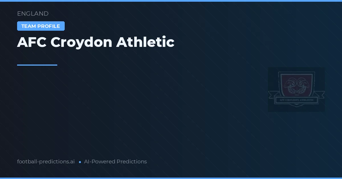 AFC Croydon Athletic voorspellingen & statistieken