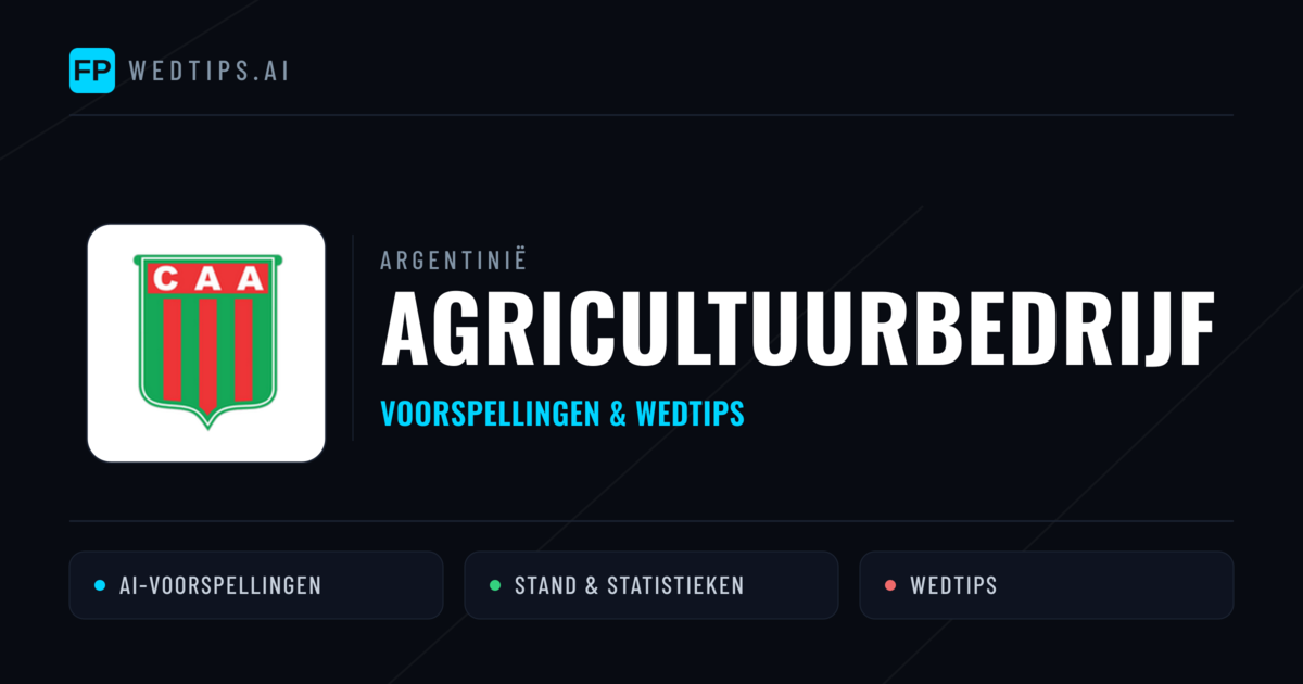 Agricultuurbedrijf voorspellingen & statistieken