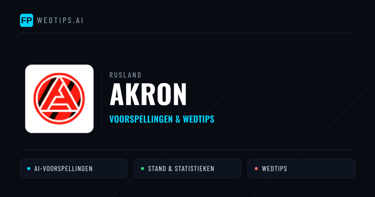Akron voorspellingen & statistieken