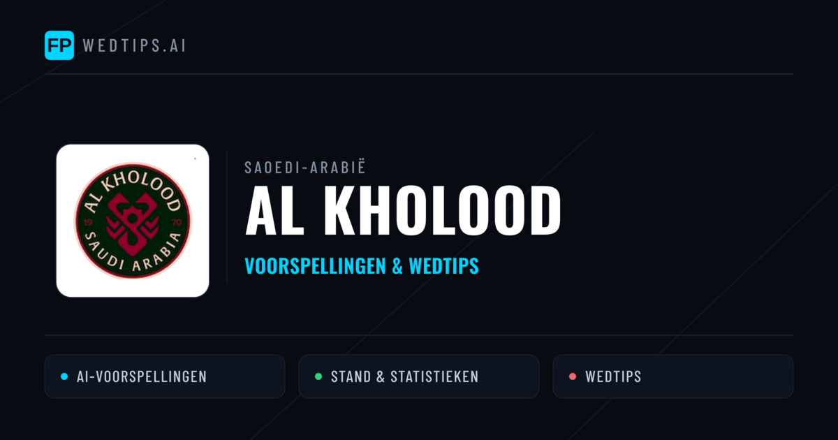 Al Kholood voorspellingen & statistieken