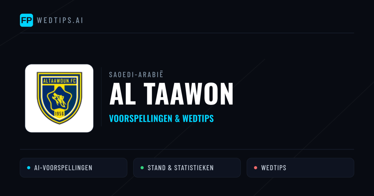 Al Taawon voorspellingen & statistieken