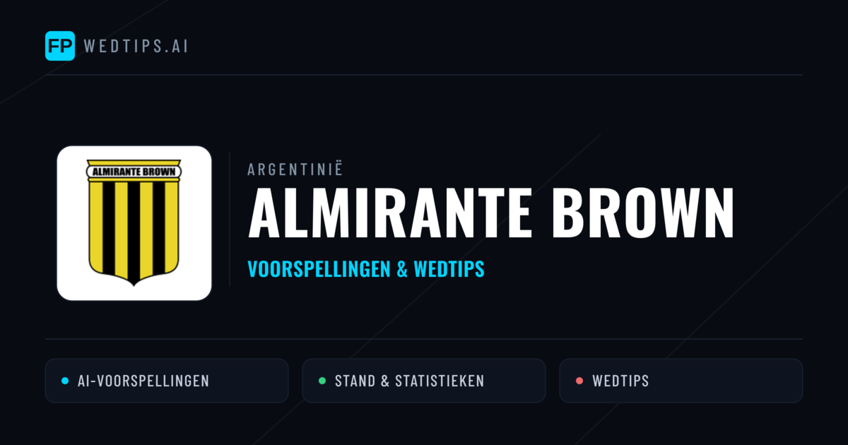 Almirante Brown voorspellingen & statistieken
