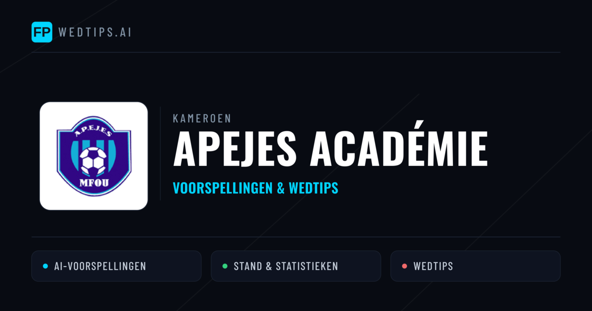 APEJES Académie voorspellingen & statistieken