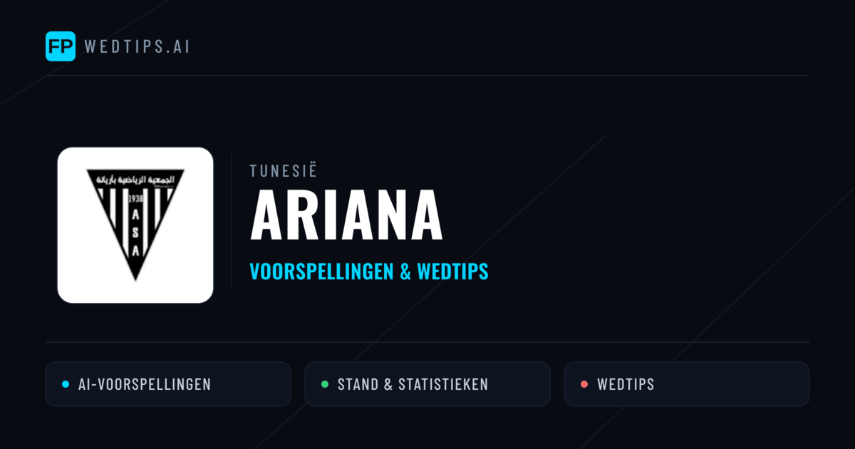 Ariana voorspellingen & statistieken