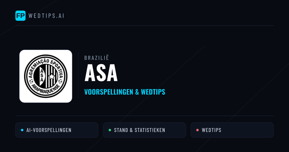 ASA voorspellingen & statistieken