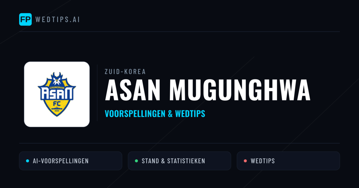 Asan Mugunghwa voorspellingen & statistieken