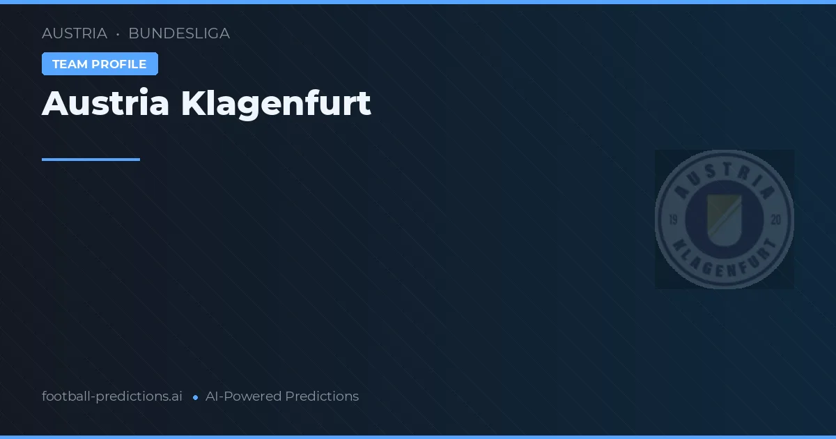 Austria Klagenfurt voorspellingen & statistieken