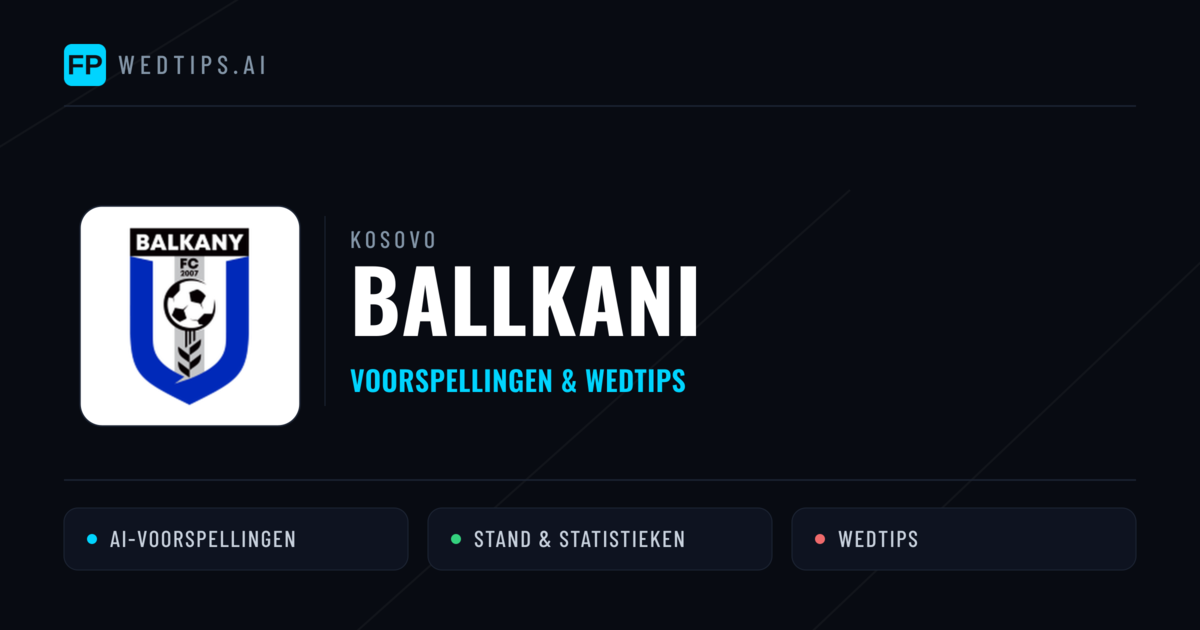 Ballkani voorspellingen & statistieken