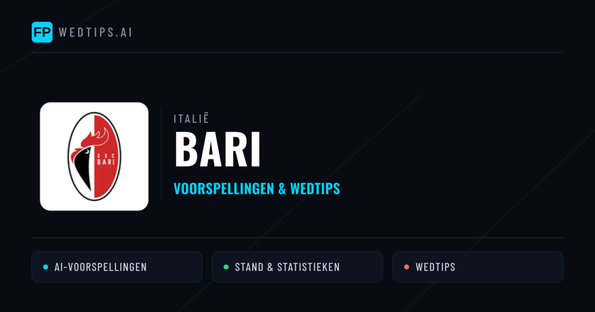 Bari voorspellingen & statistieken