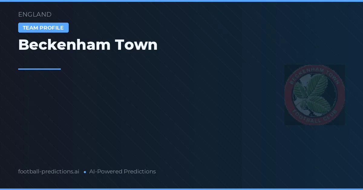 Beckenham Town voorspellingen & statistieken