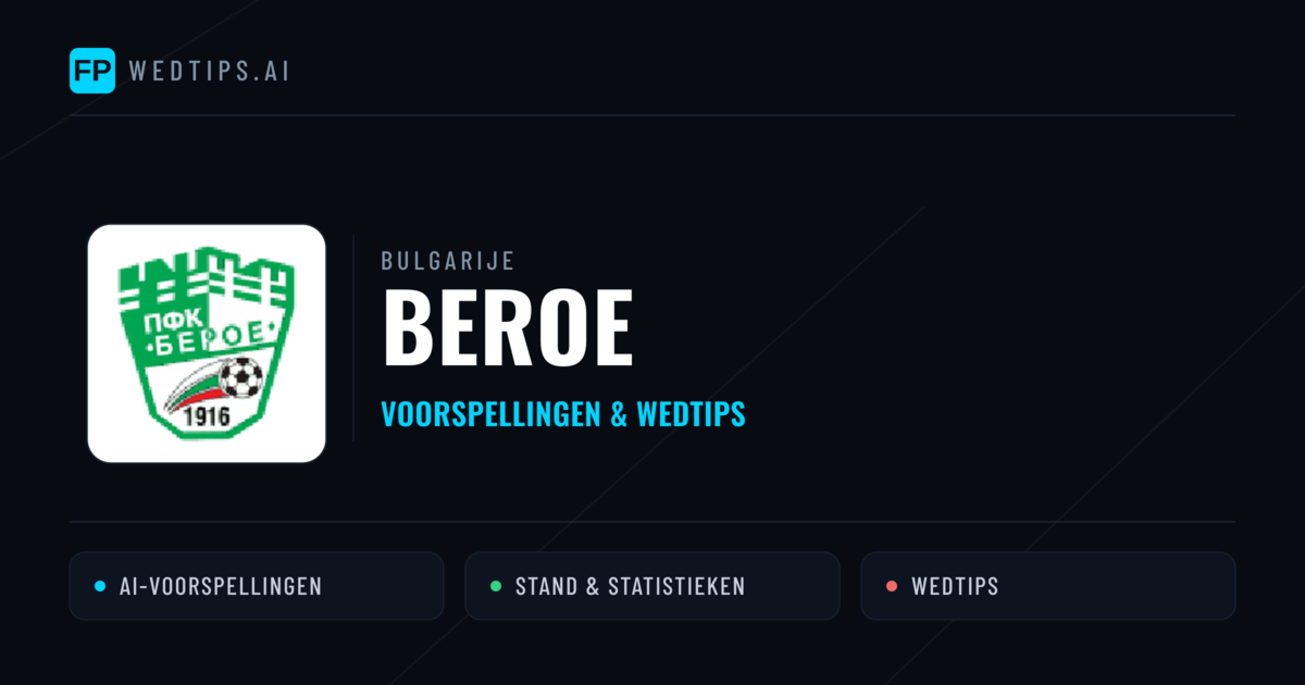 Beroe voorspellingen & statistieken