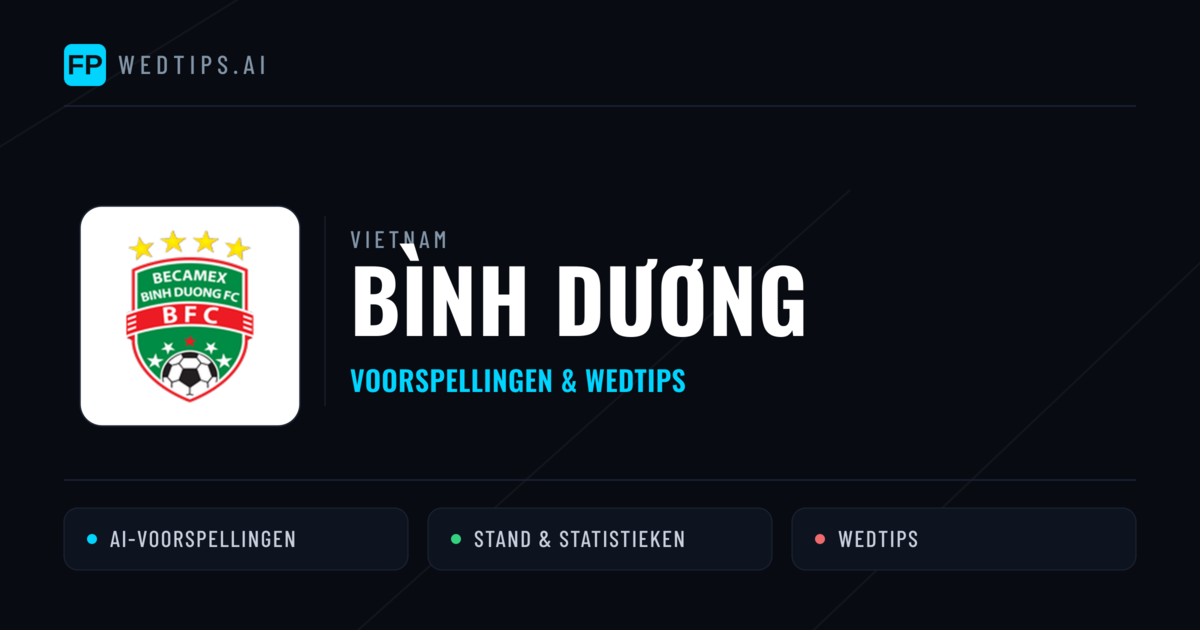 Bình Dương voorspellingen & statistieken