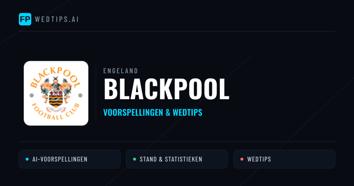Blackpool voorspellingen & statistieken