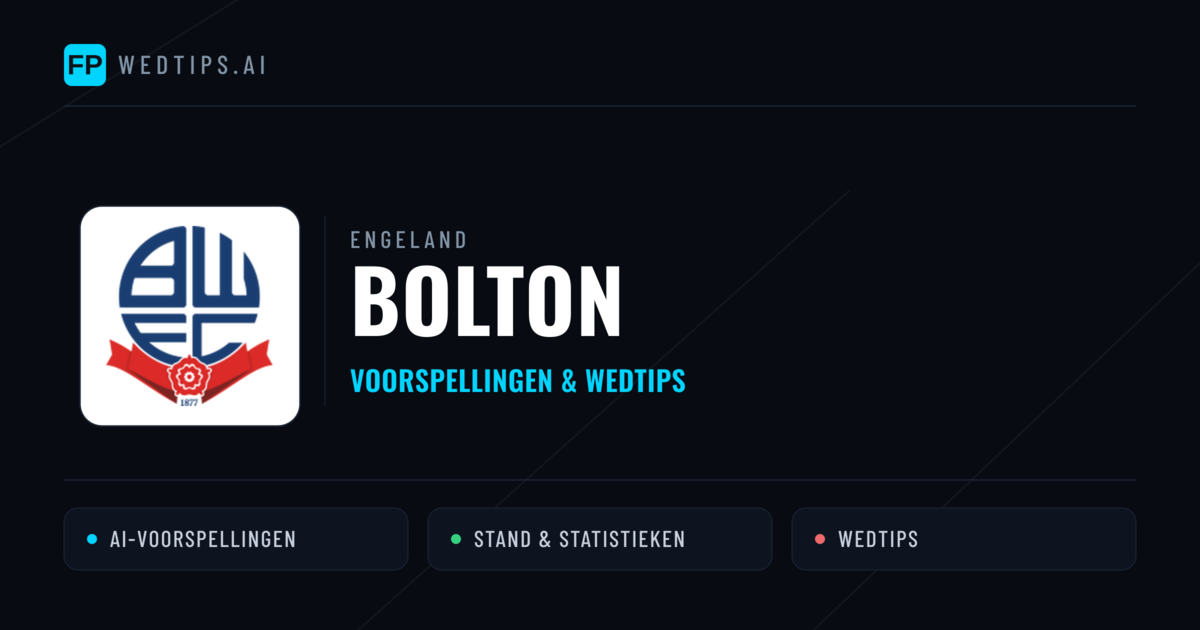 Bolton voorspellingen & statistieken