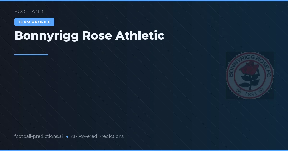 Bonnyrigg Rose Athletic voorspellingen & statistieken